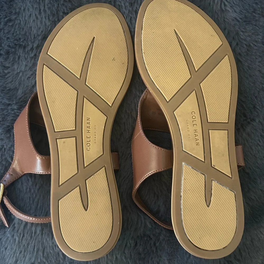 Cole Haan Rona Grand Tassel Thong Women's Brown Sandals Size 6 - Picture 3 of 4